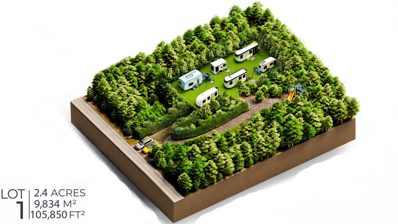 3D rendering of Mini RV park