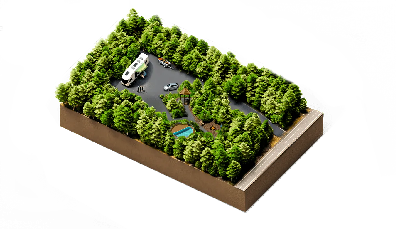 3D rendering of 1 RV